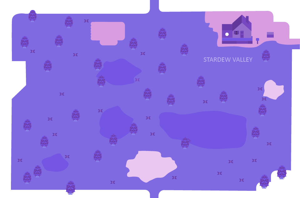 Map of Stardew Valley